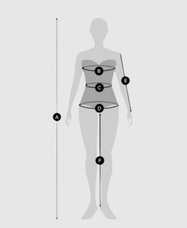 2024 SWEET WOMEN SIZE GUIDE GRAPHIC