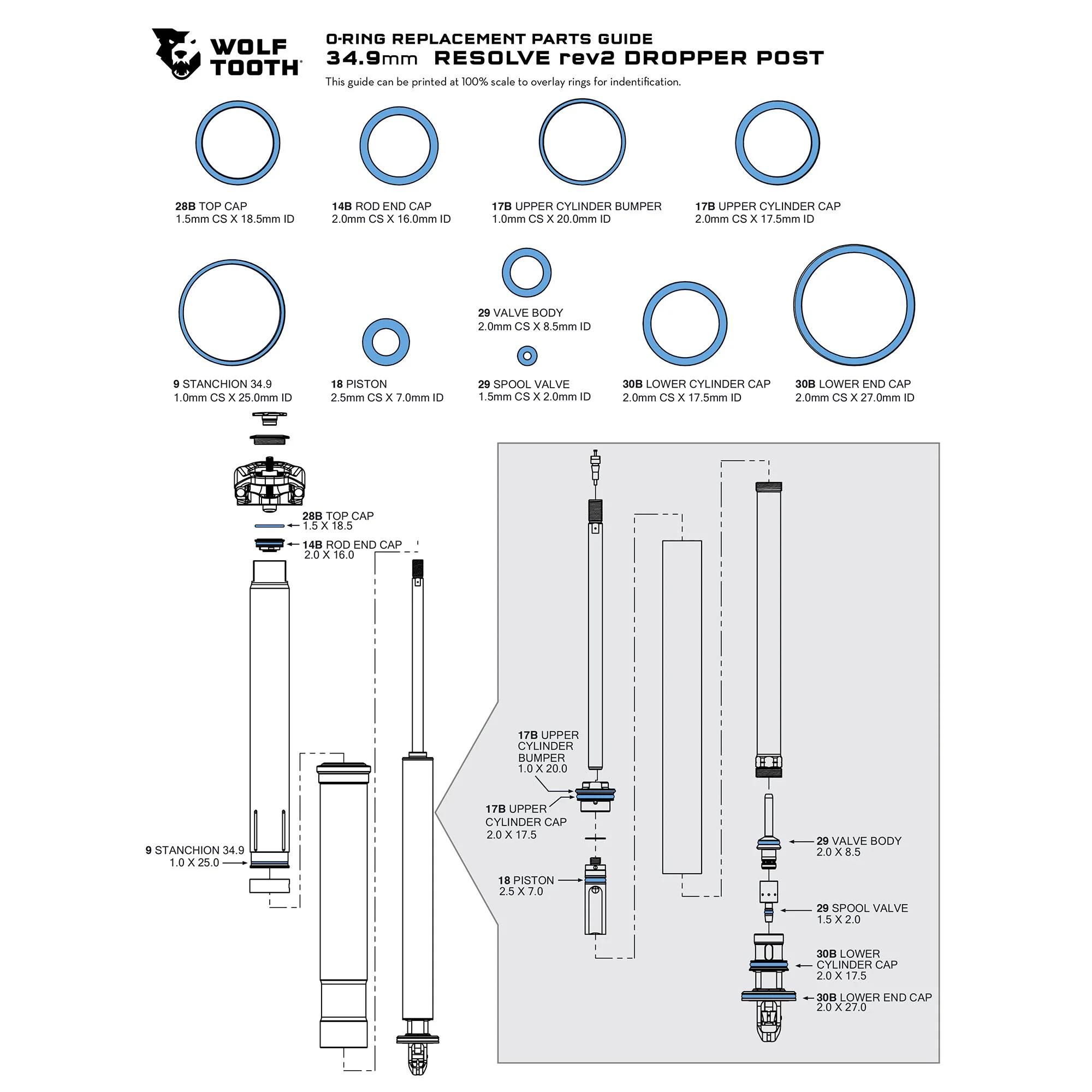 2024 WOLF TOOTH RESOLVE V2 O-RING GUIDE 34.9